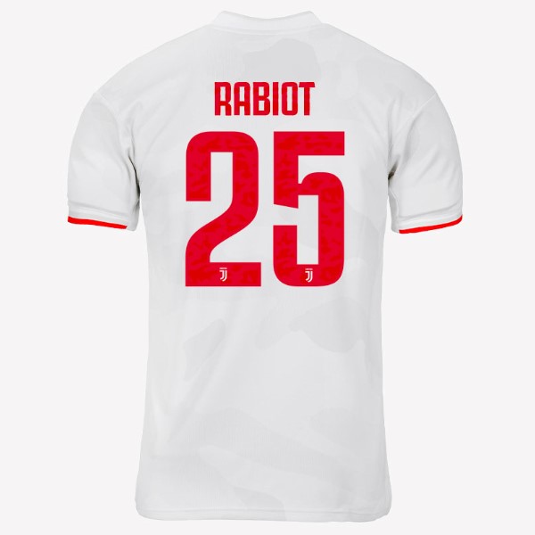 Camiseta Juventus NO.25 Rabiot Replica Segunda Ropa 2019/20 Gris Blanco